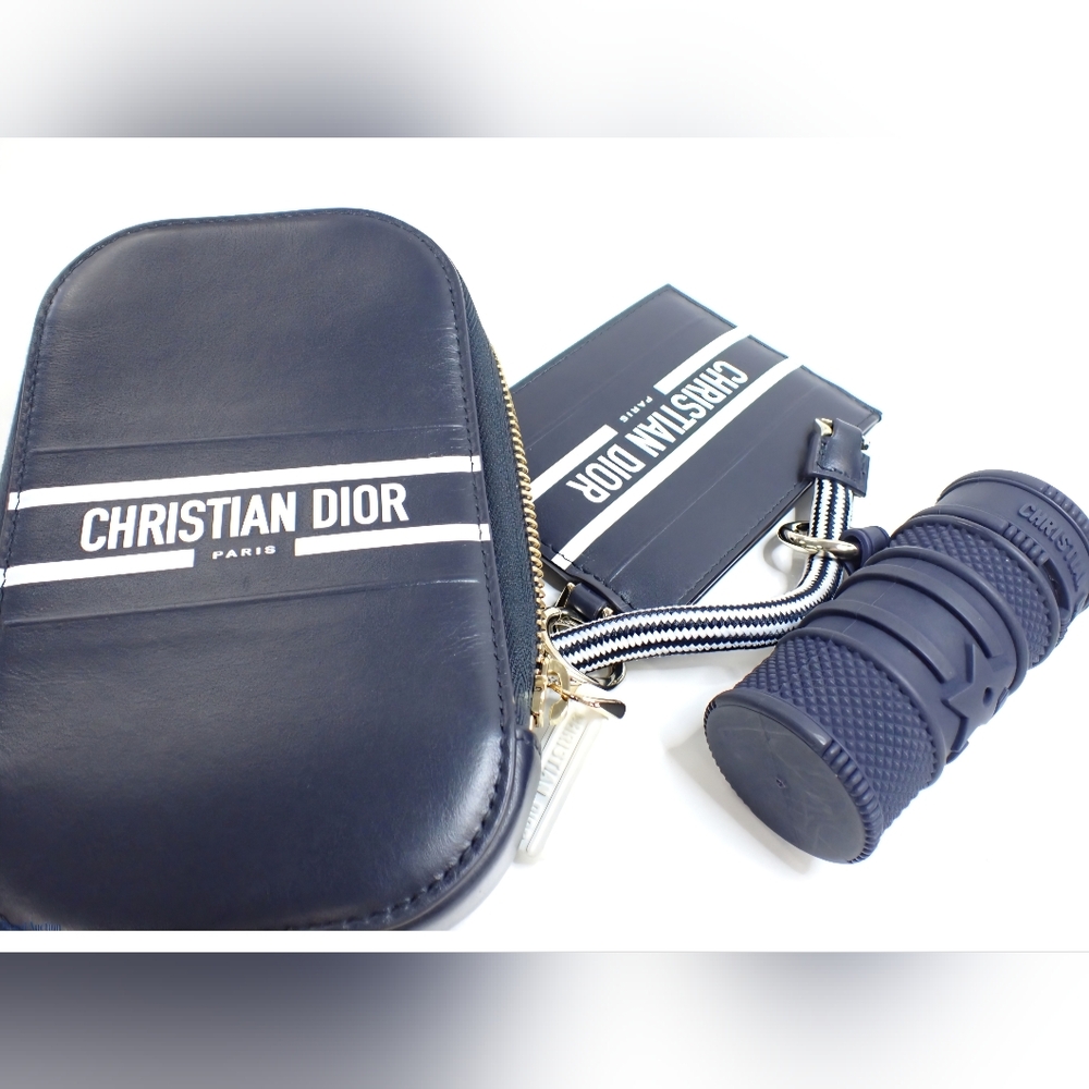 Christian Dior Clutch Pouch Card Holder Mini Bag Set Unisex WITH COA - Picture 5 of 9